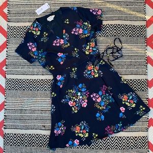 NWT Molly Bracken Floral Wrap Dress size M